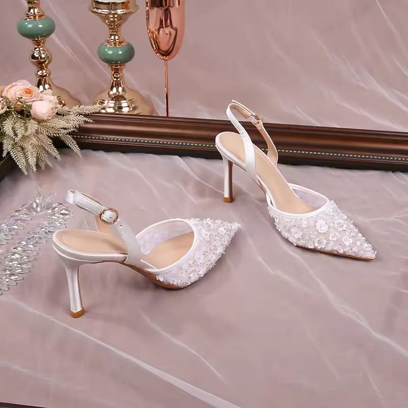 Front Bag Rear Strap High Heel Sandals