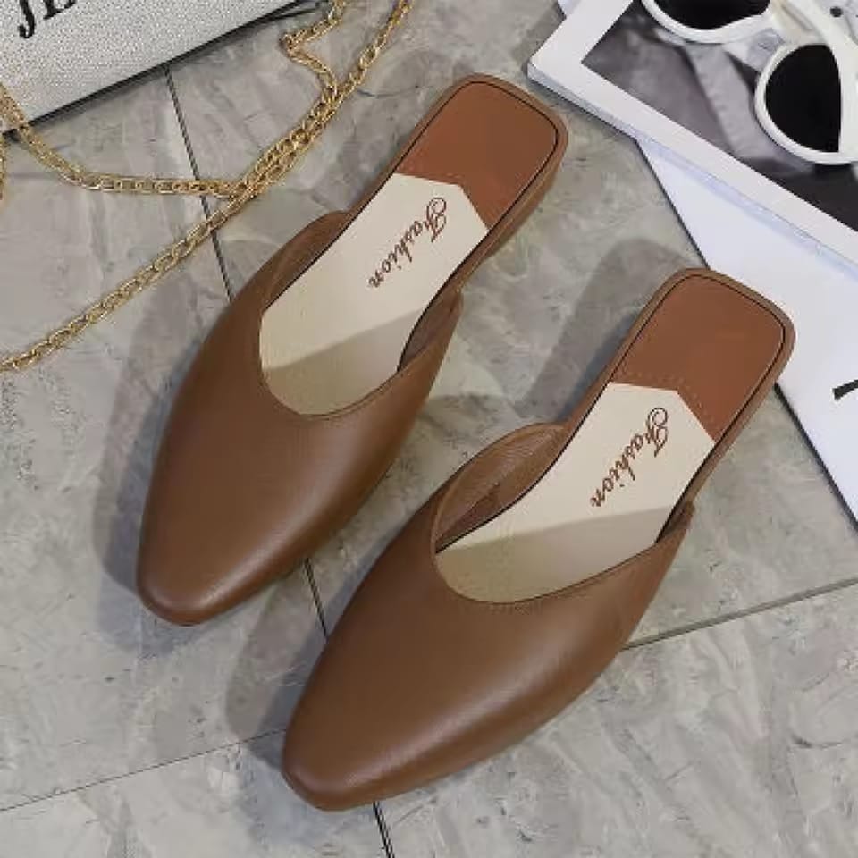 Outdoor Flat Low-heeled Slip-on Lazy Sandals
