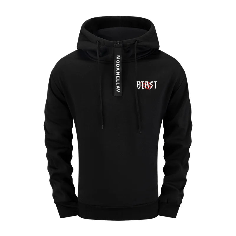 Mens Streetwear 2 Piece Set 2025 New Half Zip Hoodie and Joggers Tracksuit