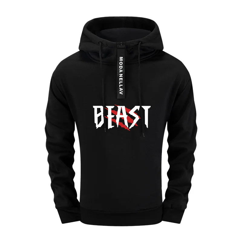 Mens Streetwear 2 Piece Set 2025 New Half Zip Hoodie and Joggers Tracksuit