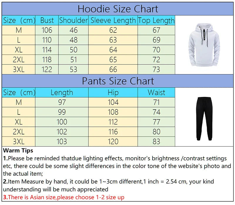 Mens Streetwear 2 Piece Set 2025 New Half Zip Hoodie and Joggers Tracksuit