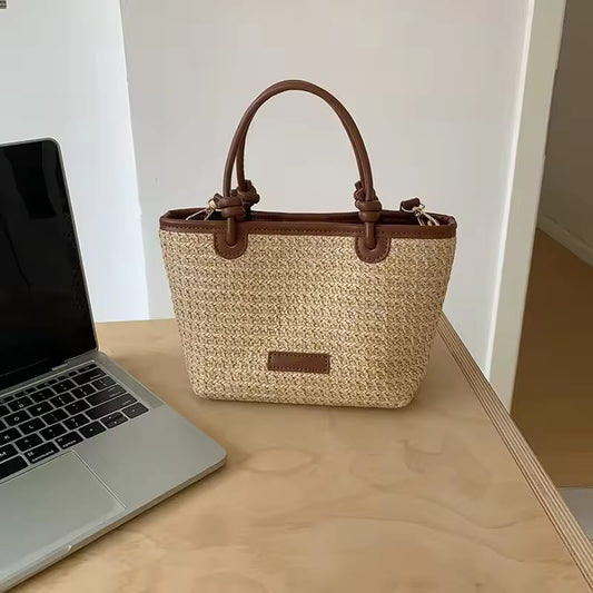 Woven vegetable basket bag simple bucket