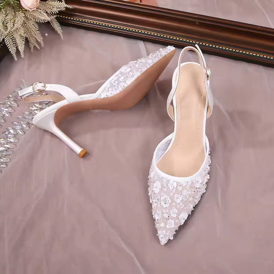 Front Bag Rear Strap High Heel Sandals