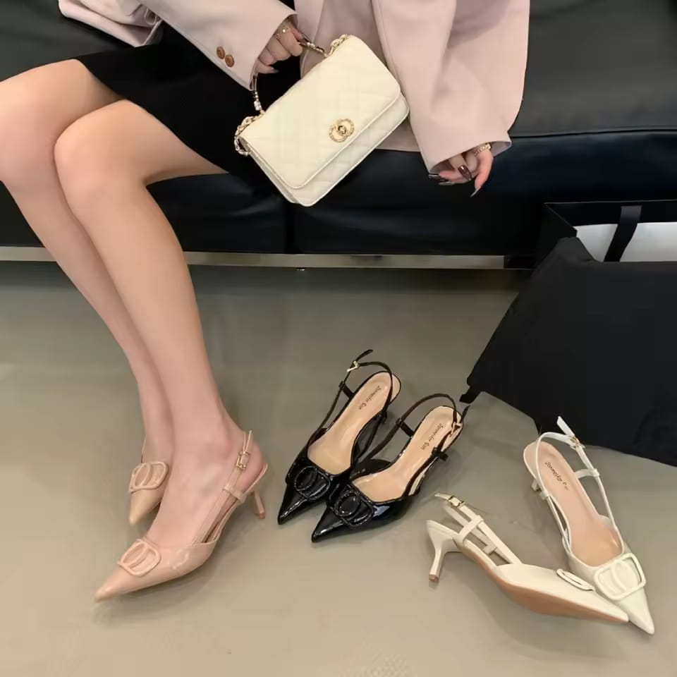 High Heels Women's Patent Leather Work Shoes